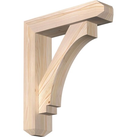 Ekena Millwork Imperial Craftsman Smooth Bracket w/ Offset Brace, Douglas Fir, 5 1/2"W x 22"D x 26"H BKT0604X22X26IMP04SDF